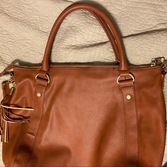 Steve Madden Cognac Tassel Hobo/Satchel Bag - Picture 5 of 11